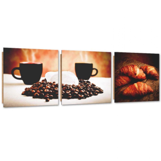 Sada dekorácií Deco panel, káva a rogaliki - 150x5