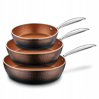 Sada 3 Starke Pro Glossy Copper 20.24.28 cm