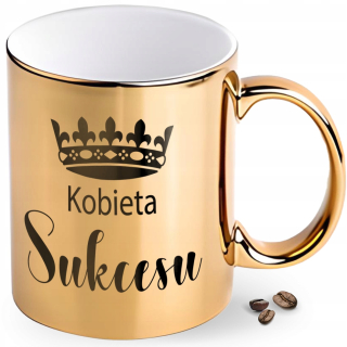 ELEGANTNÝ ZLATÝ hrnček PRE ÚSPEŠNÝ DARČEK ŽENE