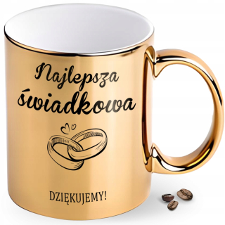ZLATÝ HRNČEK AKO DARČEK PRE SVEDKA ĎAKUJEM NAJLEPŠÍM SVEDKOM.