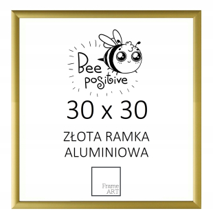 Zlatý hliníkový rámec pre fotografické puzzle 30x30