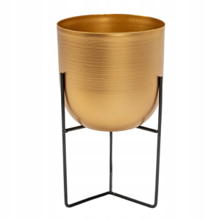 Stojan na kvety - Golden stojan pod hrnce. Metal záhonu 34 cm