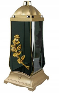 Večné svetlo, kahanec - Znicz Lantern Mirror Black Rose Znicz Polski
