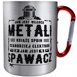 Hrnček - Chcekoszulki hrnček Hrnček s karabínkou DARČEK kovový 300 ml