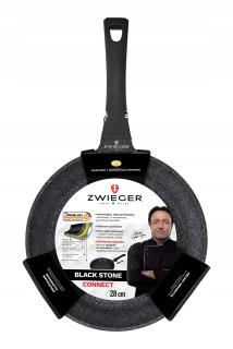 Tradičná panvica z Panu Zwider Black Stone 28 cm žula