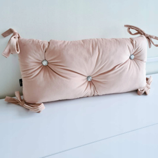 Vankúš - Glamour Velvet Headrest s viazaním 45x80 jl domov