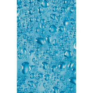 Sprchový záves látka Water blue + krúžky