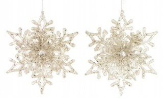 Vianočné ozdoby - Snight's Pendant Snowflakes Set 2 ks zlato 148148