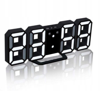 Hodiny - 3D Clock Moderný LED LCD digitálne Nástenné hodiny