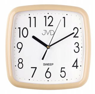 Hodiny - Nástenné hodiny JVD tichý krémový 26 cm HP615.10