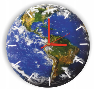 Hodiny - Hodiny Zeme World Map Globe pre darovanie