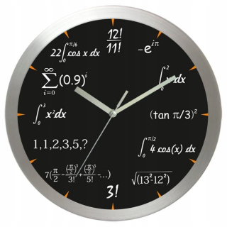 Hodiny - Hliník hodiny mathematics4 black / s.cichy