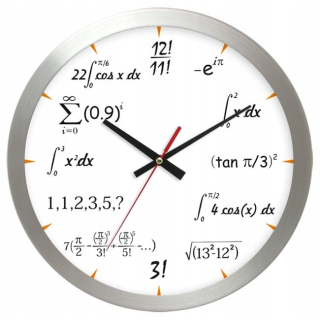 Hodiny - Hodiny matematyka4 hliníka svetlo / tečúcou