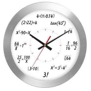Hodiny - Hodiny matematyka7 hliníka svetlo / s.cichy