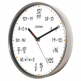 Hodiny - Chrómované hodiny matematiky # 11W krok
