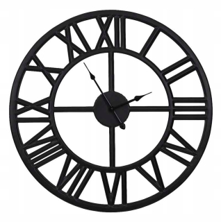 Hodiny - Clock Black Loft Retro Large Modern dizajn 80