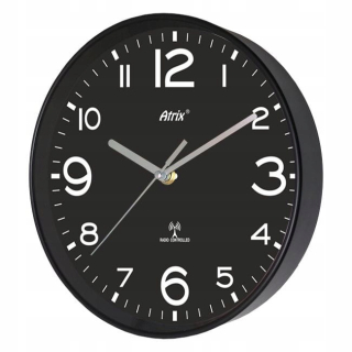 Hodiny - Rádiom riadené hodiny čierna 25 cm # 1