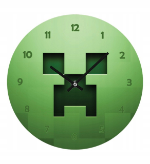 Hodiny - Detské hodiny Nástenné Happy Hour Minecraft1