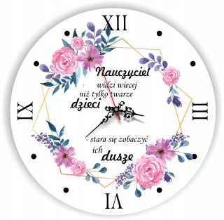 Hodiny - Hodiny Flowers Ďakujem za darček predmetov