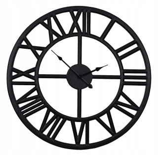Hodiny - Hodiny loft lofowy black metal moderné retro