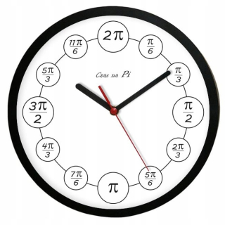 Hodiny - Hodiny matematický PI black / stepper