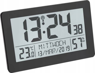 Hodiny - Rádiové hodiny, kalendár, teplota a vlhkosť DCF