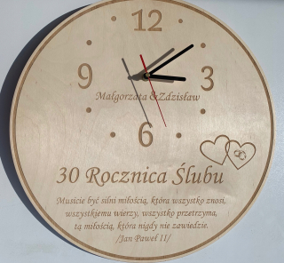 Hodiny - Výročie svadby hodiny, darček, suvenír