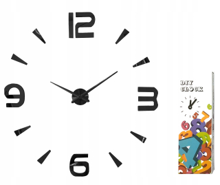 Hodiny - Moderné nástenné hodiny. 3D nálepka. Mechanizmus