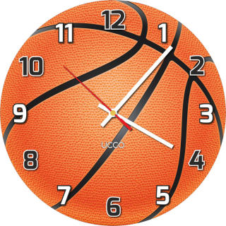 Hodiny - Nástenné hodiny basketbalový kôš kôš tichý