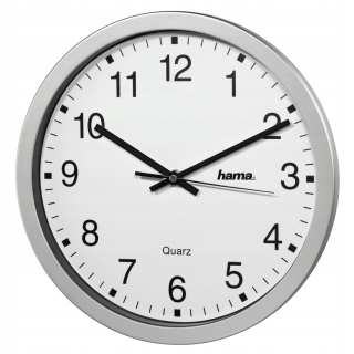Hodiny - Nástenné hodiny Quartz Hama CWA-100 Silver 30cm