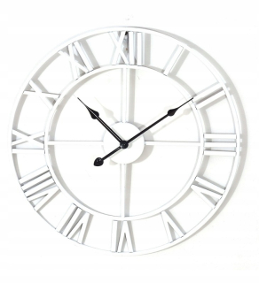 Hodiny - Nástenné hodiny kovové Loft 40 cm White W2