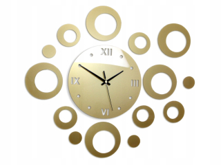 Hodiny - Nástenné hodiny Moderné Gold Geometrická Wheel