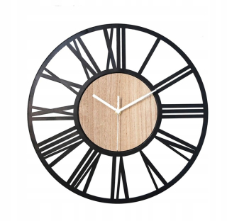 Hodiny - Roman Nástenné hodiny kovové Loft 50 cm Retro
