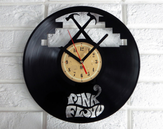 Hodiny - Nástenné hodiny z vinylovej platne Pink Floyd Thewall