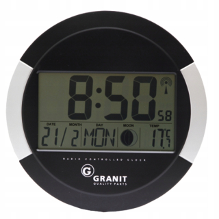 Hodiny - Nástenné hodiny s teplotou LCD 14700133 GRANIT