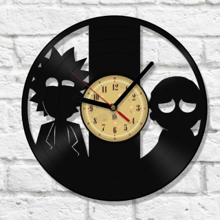 Hodiny - Hodiny s vinyl - Rick a Morty