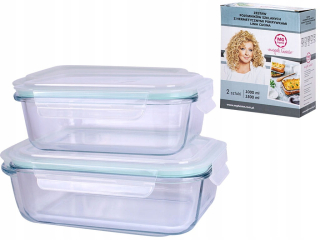 Sada sklenených nádob MG Home Cucina 2 ks.