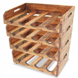 Sada 4 stojanov pre 16 fliaš Vidaxl Wood