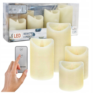 Sviečka LED, pohyblivý voskový plameň 7,5x15 cm