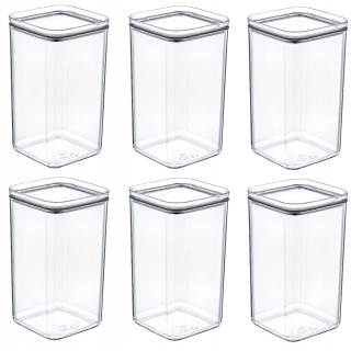 Krištáľové kuchynské nádoby 1,5 l 6 kusov