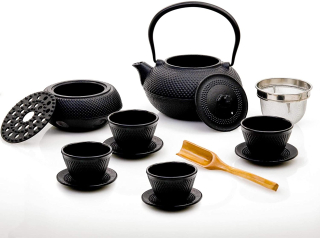 Čajník, kanvica na čaj - Lumaland liatina čajový set, 12-dielna