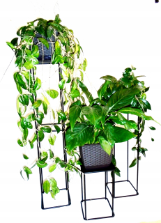 Stojan na kvety - Súprava Loft kvetinový priemyselných 90-60-30 cm