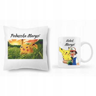 Vankúš - Vankúš a hrnček Pokemon Pikachu