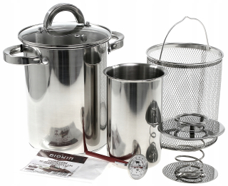 Hrniec na šunku - Ham set + hrniec + sito biovína teplomer