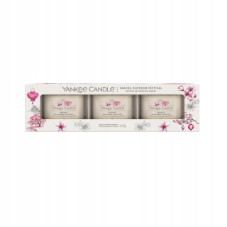 Tradičná parafínová sviečka Sakura Blossom Festival Yankee Candle 3 ks.