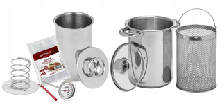 Hrniec na šunku - Heaper set. Pot teplomer biovína tašky