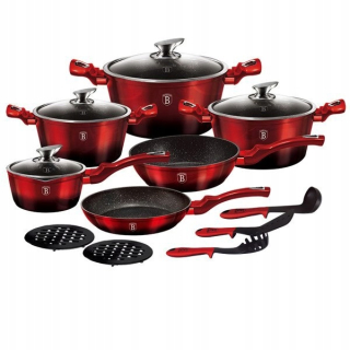 Sada hrncov - 15 -dielna súprava hrncov Metallic Line Black Bu