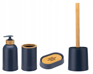 Kúpeľňa sada 4 el. Espino Navy Blue Mat