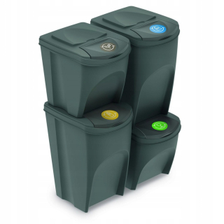 Plast na odpadkovi 25 l šedý plast