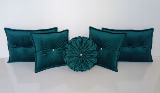 Vankúš - Velvet vankúš s kryštálmi Swarovski